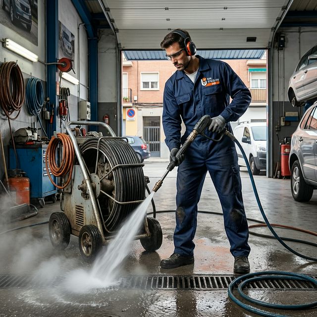 Limpieza con agua a presión en Alcobendas por profesional